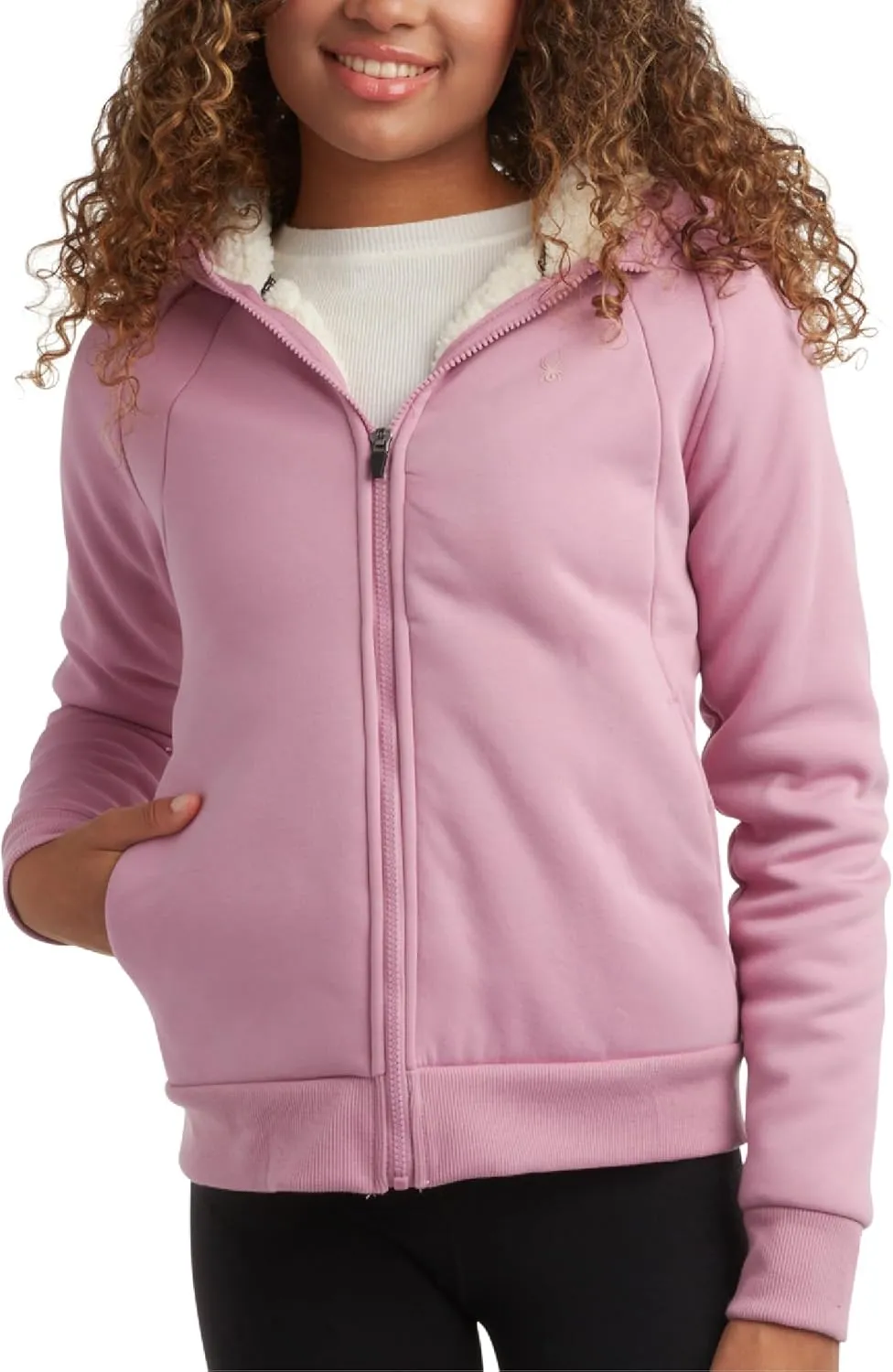 Spyder Women’s Sherpa Lined Hoodie Sweatshirt - Heavyweight Wind-Resistant Fleece Zip Up Sweatshirts for Women (Sizes: S-XL)