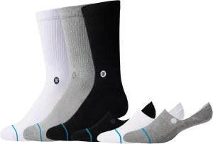 Stance Unisex Icon Mixed 6-Pack Socks, Crew & No-Show, Durable Comfort