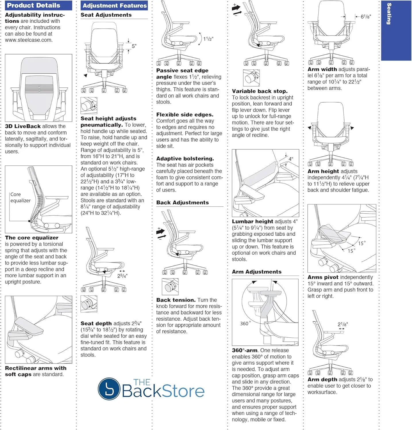 Steelcase Gesture Office Desk Chair with Headrest in Elmosoft Genuine Chamois L144 Leather Plus Lumbar Support Platinum Metallic Frame with Seagull Seat/Back Merle Arms (Light/Light)