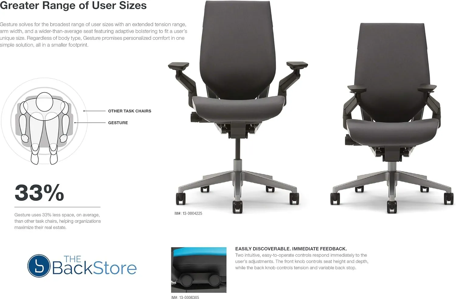 Steelcase Gesture Office Desk Chair with Headrest in Elmosoft Genuine Chamois L144 Leather Plus Lumbar Support Platinum Metallic Frame with Seagull Seat/Back Merle Arms (Light/Light)