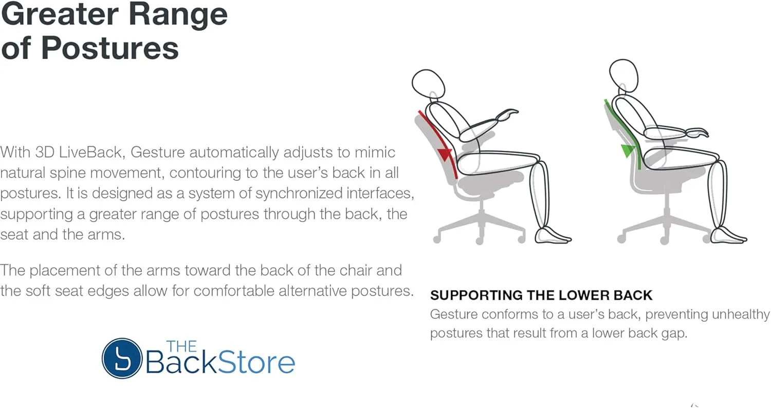 Steelcase Gesture Office Desk Chair with Headrest in Elmosoft Genuine Chamois L144 Leather Plus Lumbar Support Platinum Metallic Frame with Seagull Seat/Back Merle Arms (Light/Light)