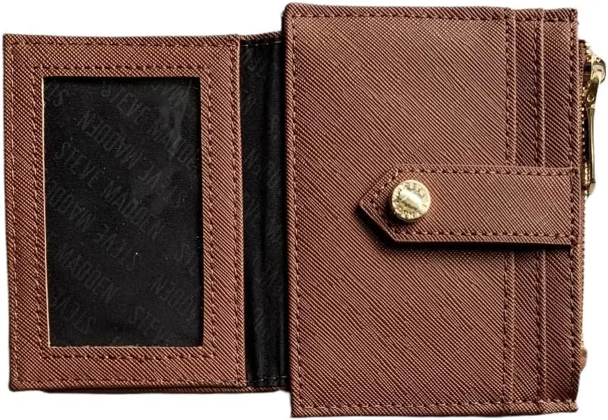 Steve Madden Hayden Wallet, One Size, Cognac Saffiano