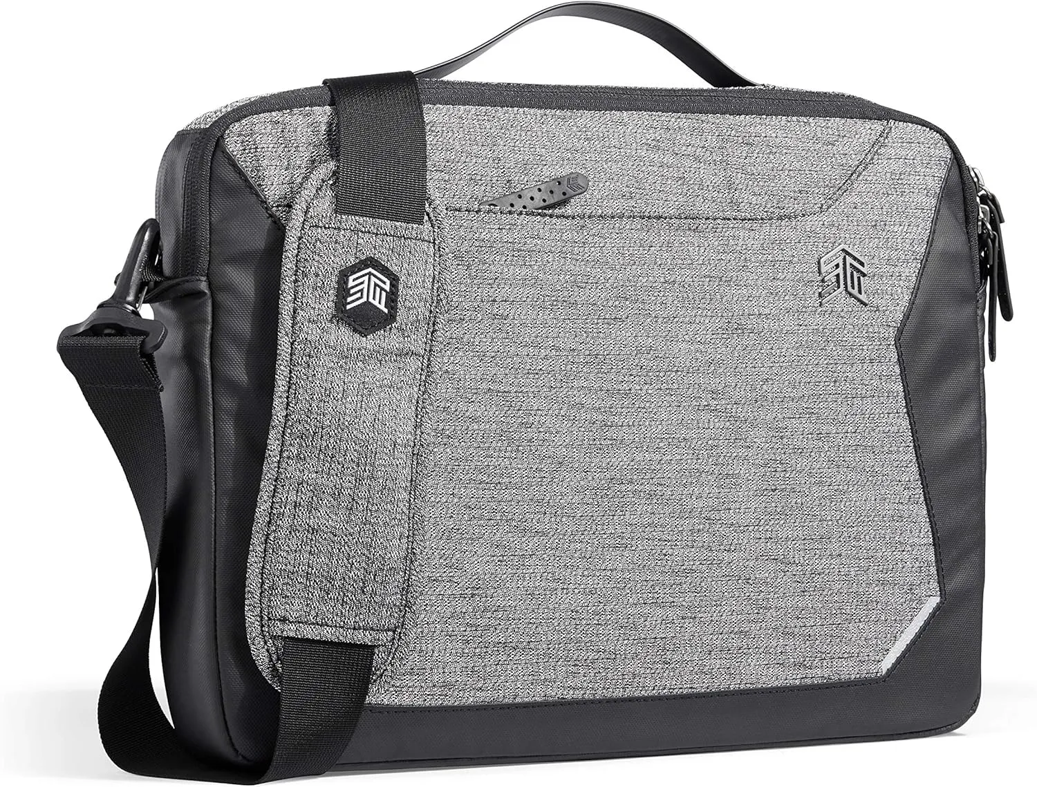 STM Myth fleece-lined Brief Case with removable strap for 13" Laptop - Granite Black (stm-117-185M-01)