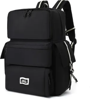 Street-Style Waterproof Backpack – Unisex School Bag | Large Capacity & Casual Everyday Use(Black)