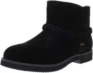 Style & Co. Womens Kaii Suede Faux Fur Lined Booties Black 6 Medium (B,M)