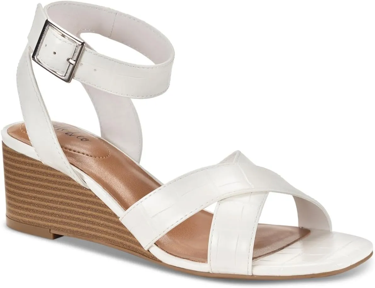 Style & Co. Womens Leeza Faux Leather Open Toe Pumps