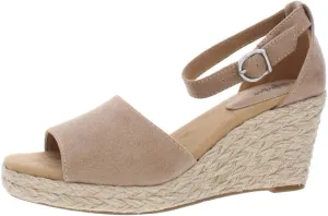 Style & Co. Womens Seleene Faux Suede Wedge Sandals Taupe 6.5 Medium (B,M)