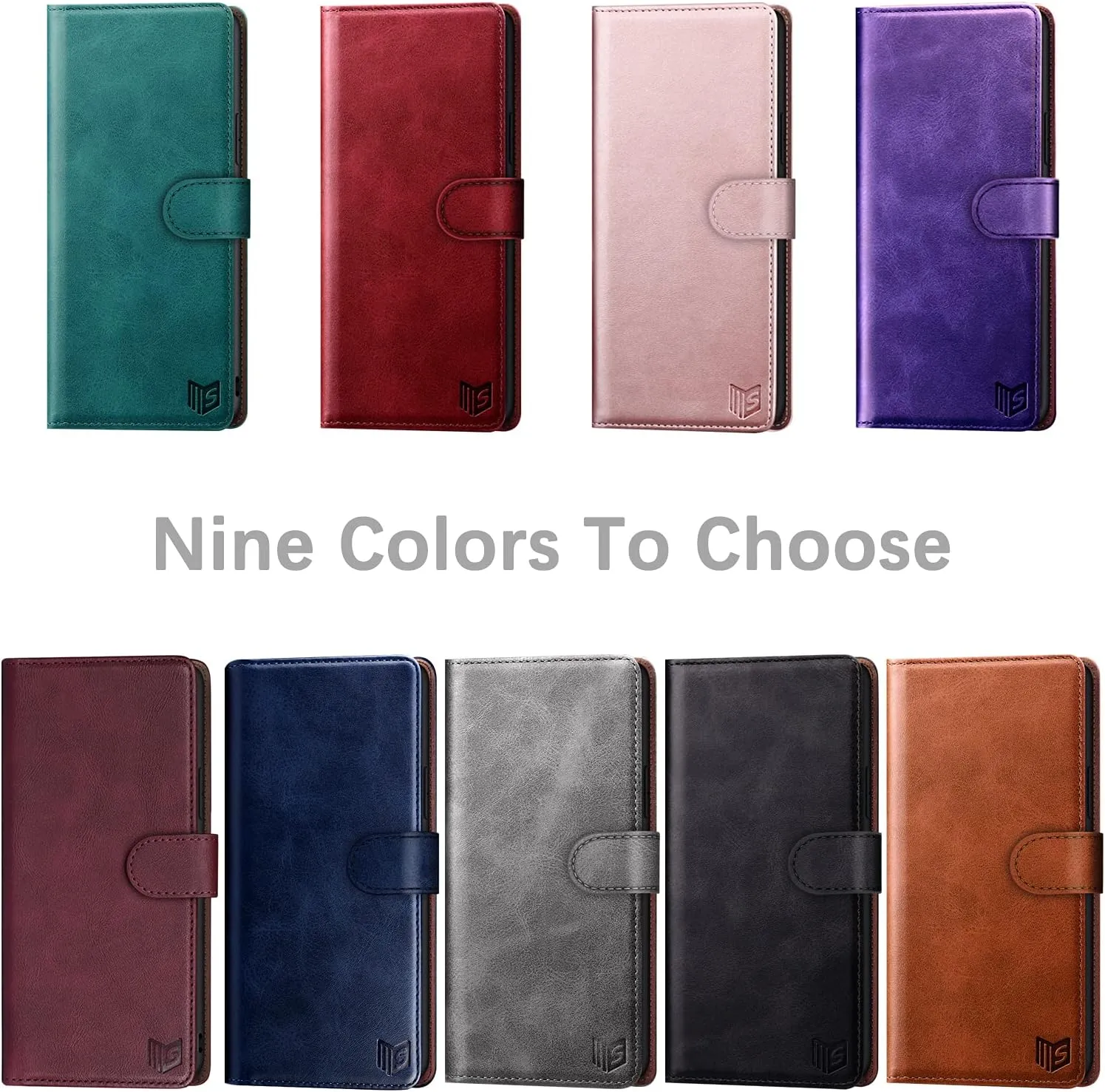 SUANPOT for Samsung Galaxy A32 5G RFID Blocking Leather Wallet Case - Flip Folio, Card Holder, Shockproof, Light Brown
