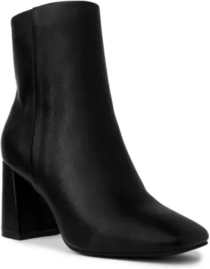 Sugar Womens Elly Faux Leather Dressy Ankle Boots Black 7.5 Medium (B,M)