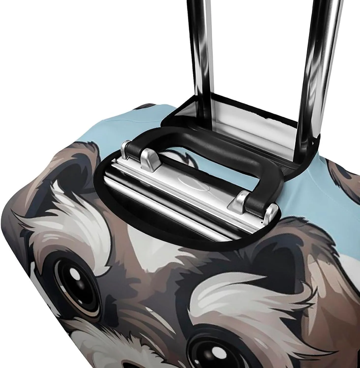 Suitcase Covers for Luggage Adorable Schnauzer Fashion Luggage Cover Washable Protector Waterproof Suitcase Cover Anti-scratch Travel Suitcases Covers Case for 19-32 Inch Luggages S
