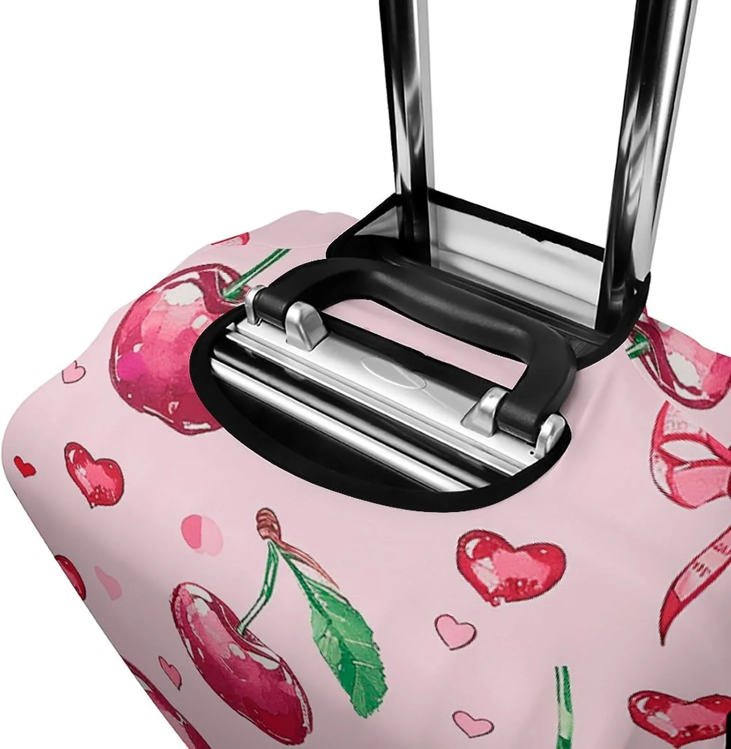 Suitcase Covers for Luggage Cherry And Heart Shape Fashion Luggage Cover Washable Protector Waterproof Suitcase Cover Anti-scratch Travel Suitcases Covers Case for 19-32 Inch Luggages L