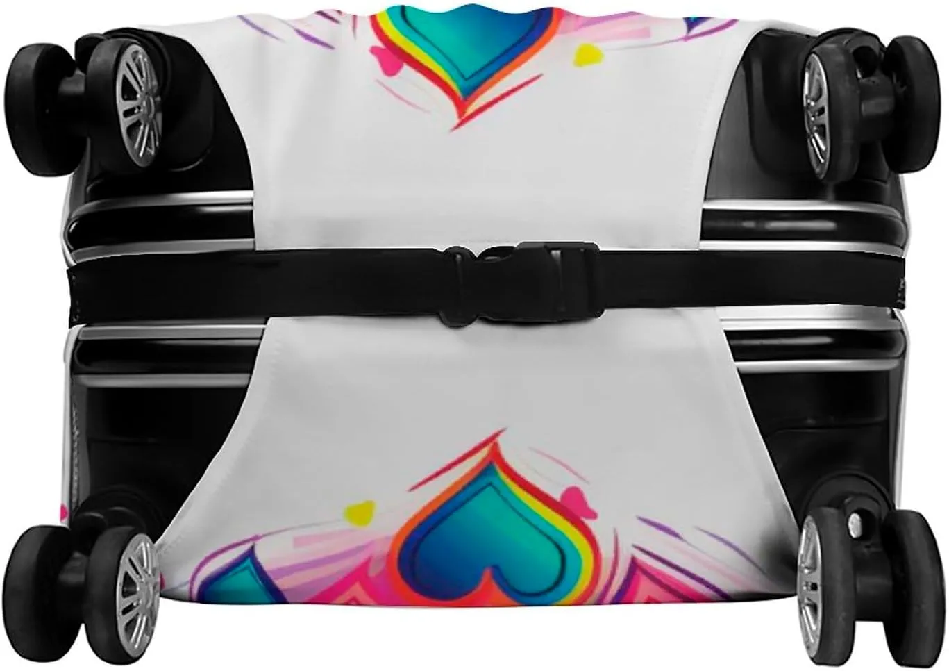 Suitcase Covers for Luggage Colourful Heart Fashion Luggage Cover Washable Protector Waterproof Suitcase Cover Anti-scratch Travel Suitcases Covers Case for 19-32 Inch Luggages S