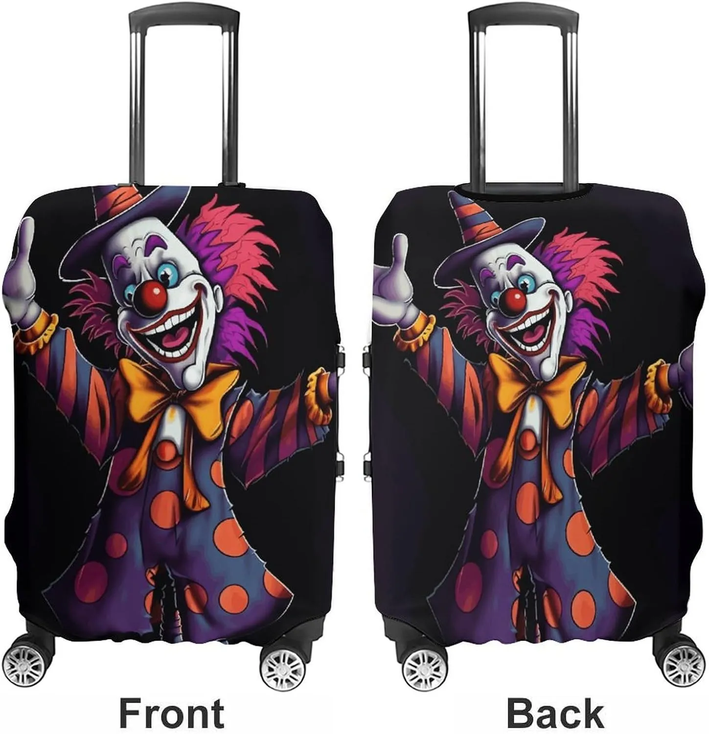 Suitcase Covers for Luggage Cute Cartoon Clown Fashion Luggage Cover Washable Protector Waterproof Suitcase Cover Anti-scratch Travel Suitcases Covers Case for 19-32 Inch Luggages M