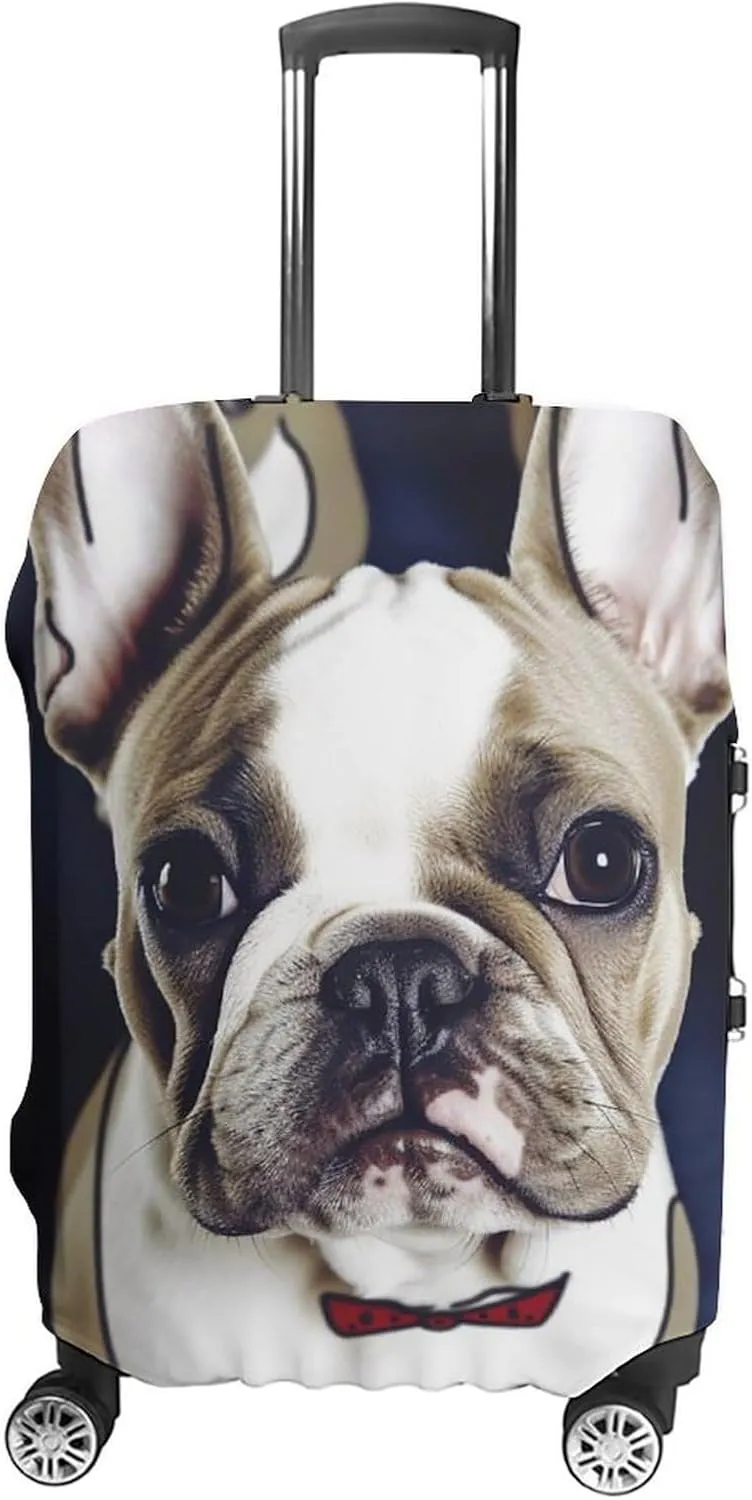 Suitcase Covers for Luggage Cute French Bulldog Fashion Luggage Cover Washable Protector Waterproof Suitcase Cover Anti-scratch Travel Suitcases Covers Case for 19-32 Inch Luggages M