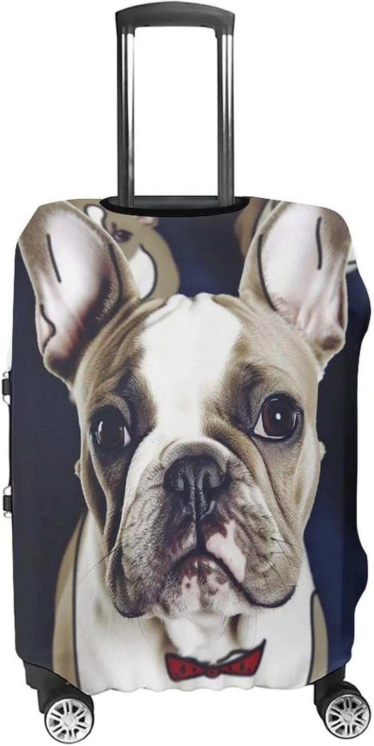 Suitcase Covers for Luggage Cute French Bulldog Fashion Luggage Cover Washable Protector Waterproof Suitcase Cover Anti-scratch Travel Suitcases Covers Case for 19-32 Inch Luggages M