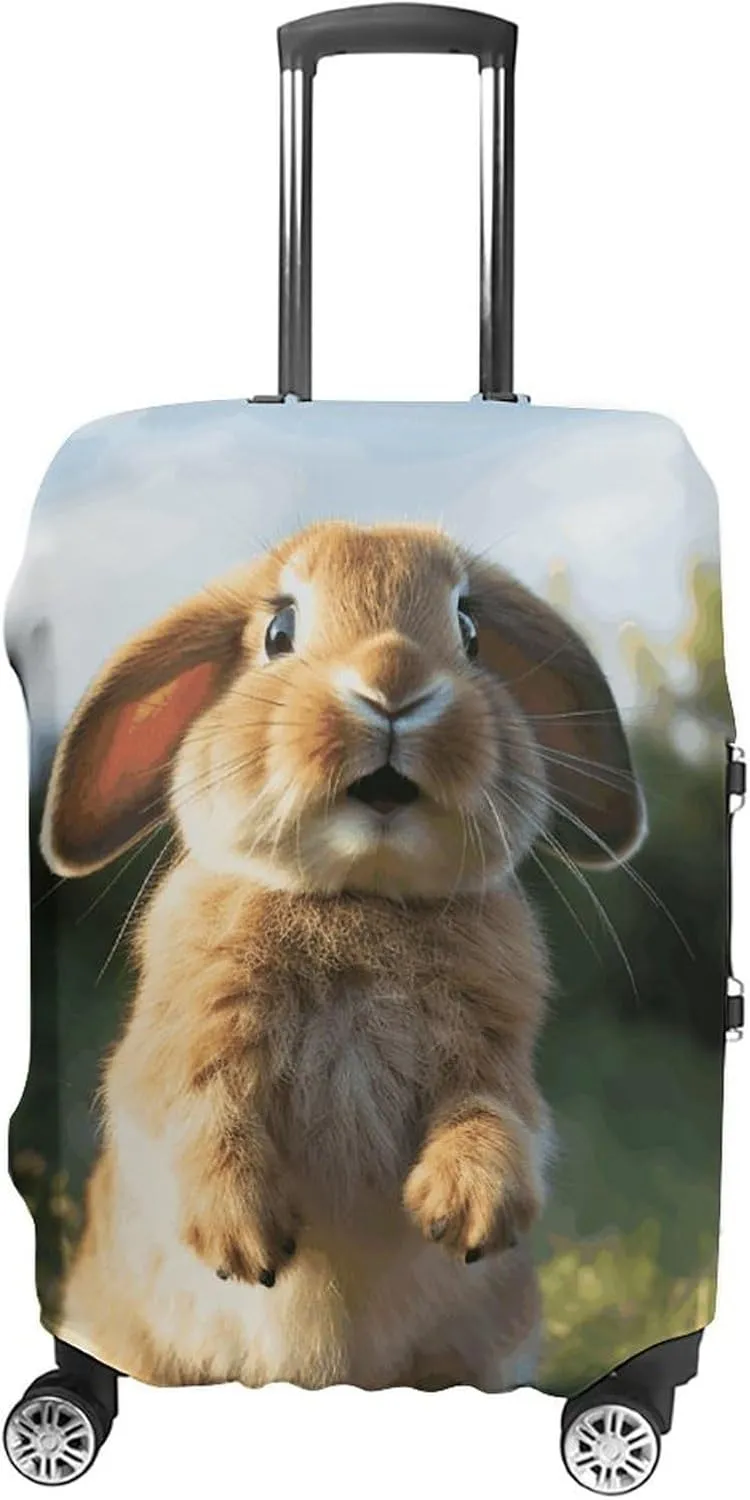 Suitcase Covers for Luggage Cute Funny Rabbit Fashion Luggage Cover Washable Protector Waterproof Suitcase Cover Anti-scratch Travel Suitcases Covers Case for 19-32 Inch Luggages M
