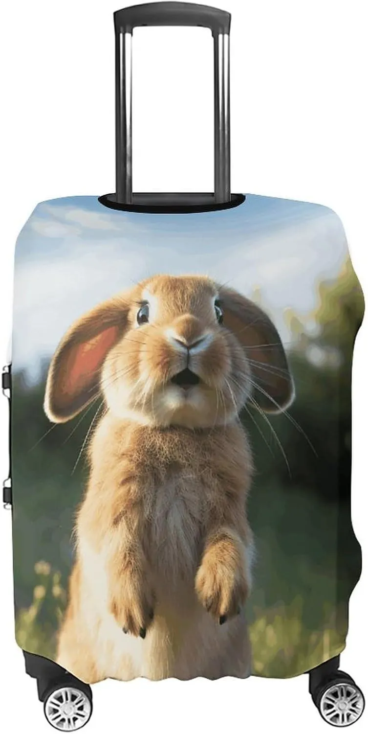 Suitcase Covers for Luggage Cute Funny Rabbit Fashion Luggage Cover Washable Protector Waterproof Suitcase Cover Anti-scratch Travel Suitcases Covers Case for 19-32 Inch Luggages M