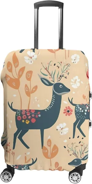 Suitcase Covers for Luggage Deer Pattern Fashion Luggage Cover Washable Protector Waterproof Suitcase Cover Anti-scratch Travel Suitcases Covers Case for 19-32 Inch Luggages L