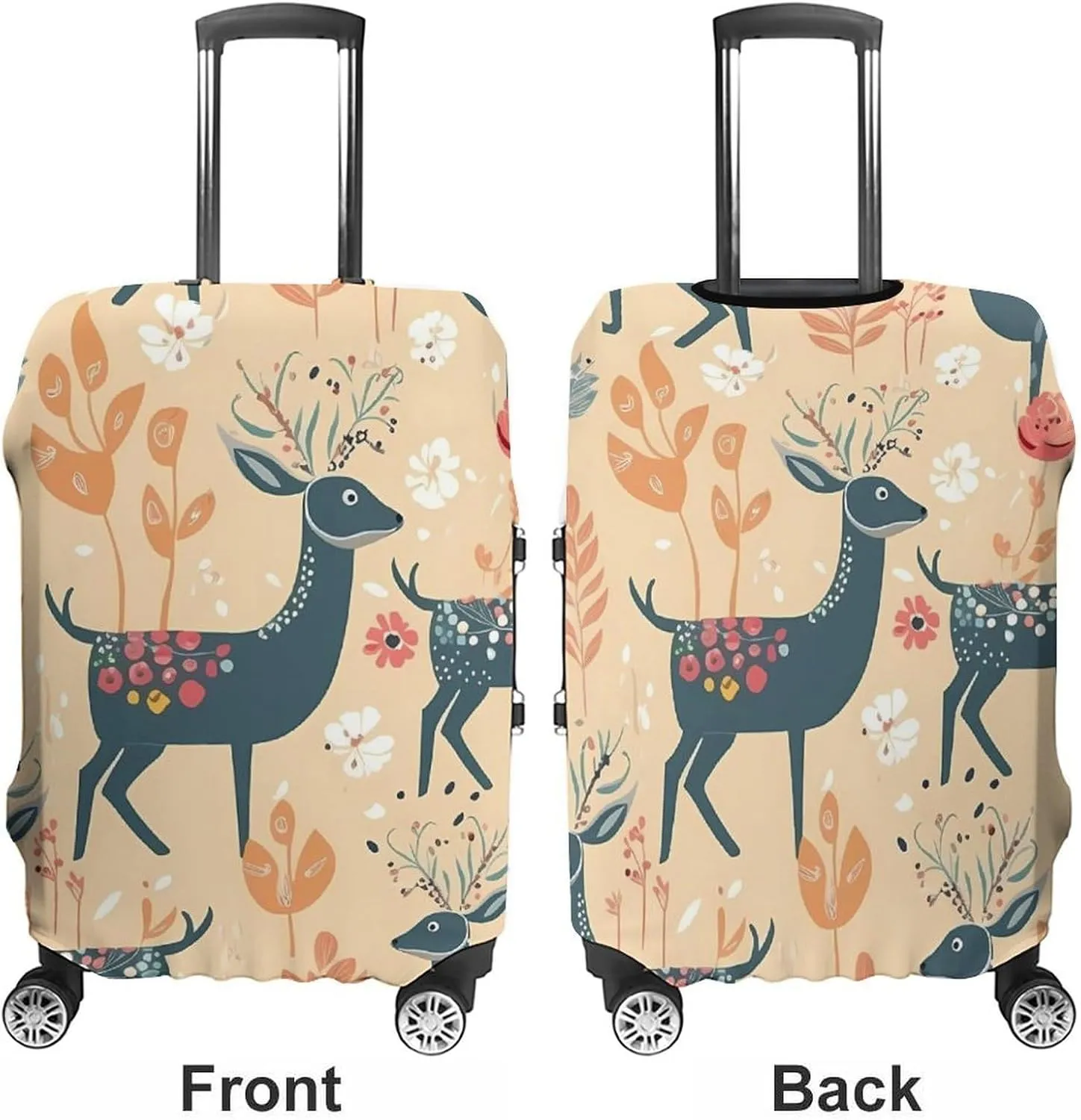 Suitcase Covers for Luggage Deer Pattern Fashion Luggage Cover Washable Protector Waterproof Suitcase Cover Anti-scratch Travel Suitcases Covers Case for 19-32 Inch Luggages L