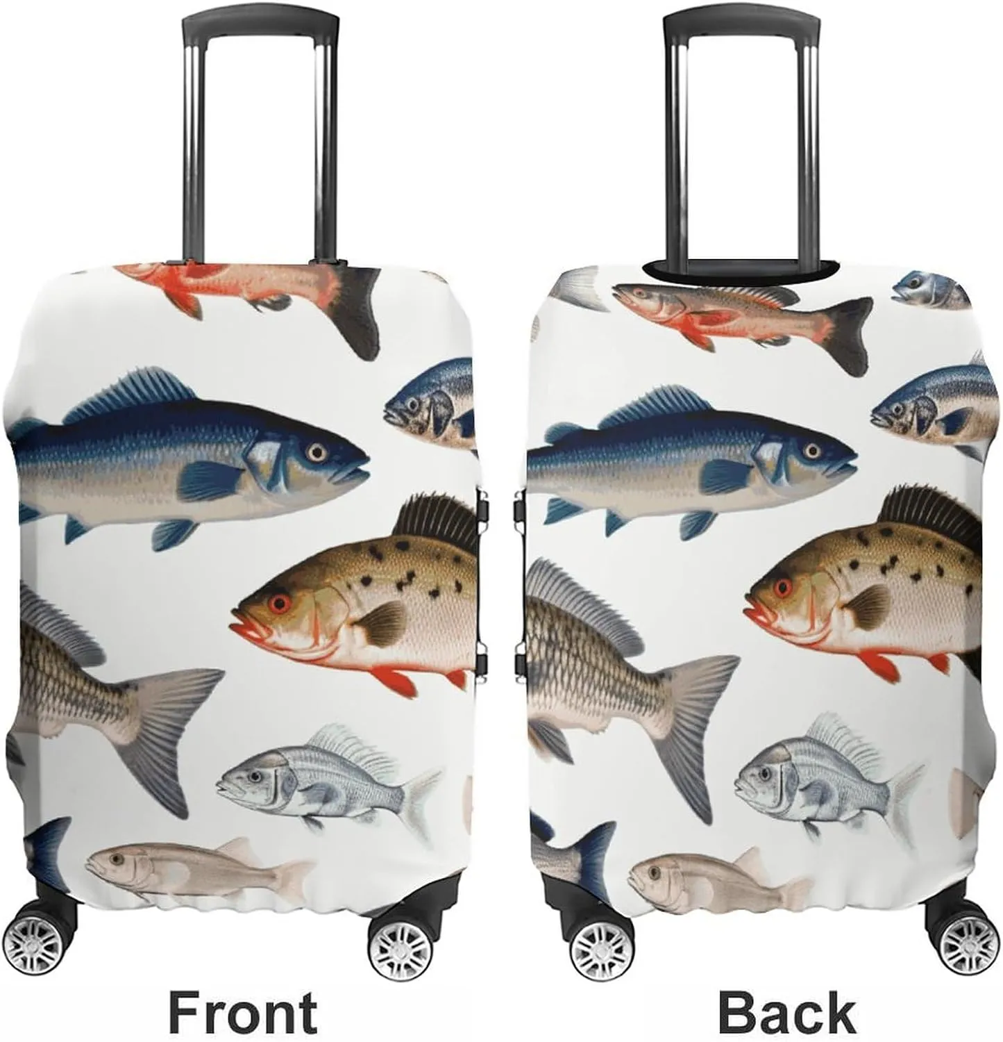 Suitcase Covers for Luggage Different Fish Fashion Luggage Cover Washable Protector Waterproof Suitcase Cover Anti-scratch Travel Suitcases Covers Case for 19-32 Inch Luggages XL