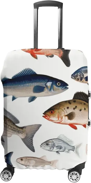 Suitcase Covers for Luggage Different Fish Fashion Luggage Cover Washable Protector Waterproof Suitcase Cover Anti-scratch Travel Suitcases Covers Case for 19-32 Inch Luggages XL