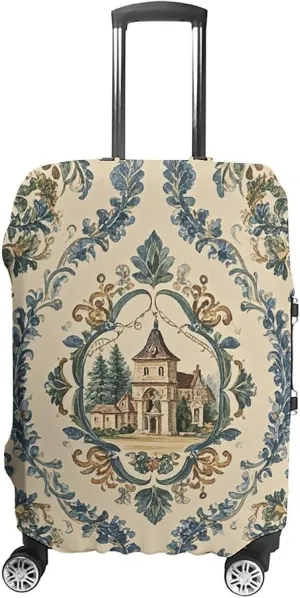 Suitcase Covers for Luggage French Country Style Fashion Luggage Cover Washable Protector Waterproof Suitcase Cover Anti-scratch Travel Suitcases Covers Case for 19-32 Inch Luggages XL