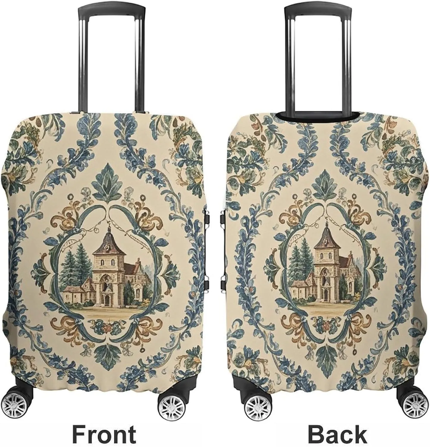 Suitcase Covers for Luggage French Country Style Fashion Luggage Cover Washable Protector Waterproof Suitcase Cover Anti-scratch Travel Suitcases Covers Case for 19-32 Inch Luggages XL