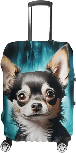 Suitcase Covers for Luggage Gem Cave Chihuahua Fashion Luggage Cover Washable Protector Waterproof Suitcase Cover Anti-scratch Travel Suitcases Covers Case for 19-32 Inch Luggages S