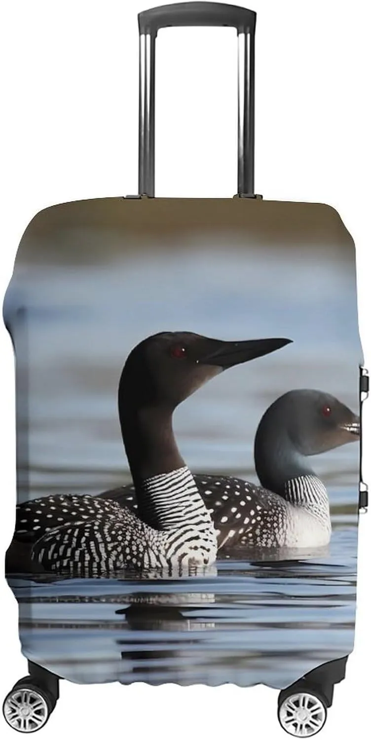 Suitcase Covers for Luggage Loon Birds Fashion Luggage Cover Washable Protector Waterproof Suitcase Cover Anti-scratch Travel Suitcases Covers Case for 19-32 Inch Luggages L