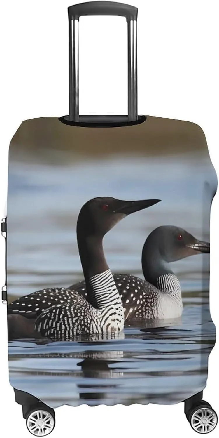 Suitcase Covers for Luggage Loon Birds Fashion Luggage Cover Washable Protector Waterproof Suitcase Cover Anti-scratch Travel Suitcases Covers Case for 19-32 Inch Luggages L