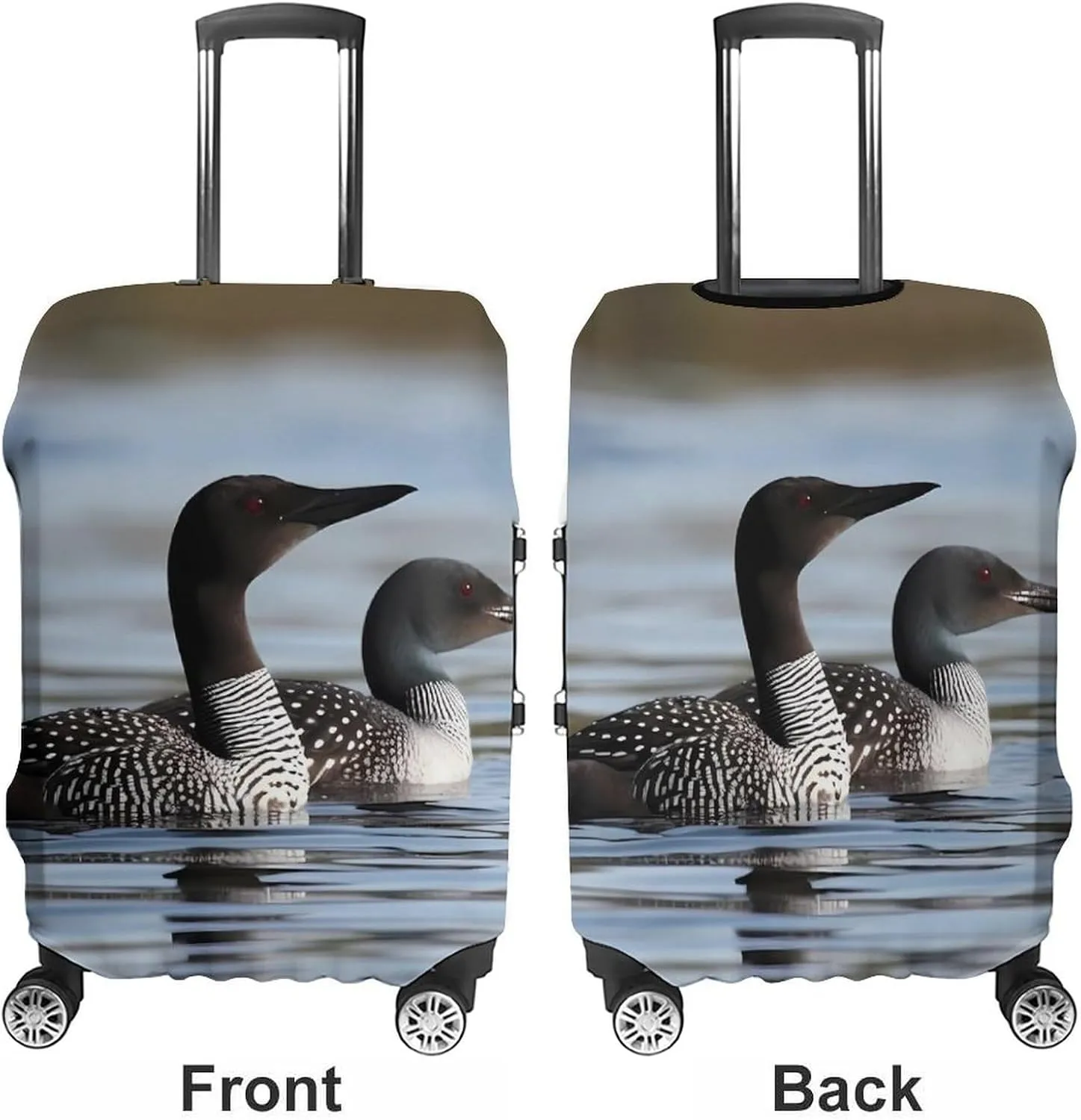 Suitcase Covers for Luggage Loon Birds Fashion Luggage Cover Washable Protector Waterproof Suitcase Cover Anti-scratch Travel Suitcases Covers Case for 19-32 Inch Luggages L