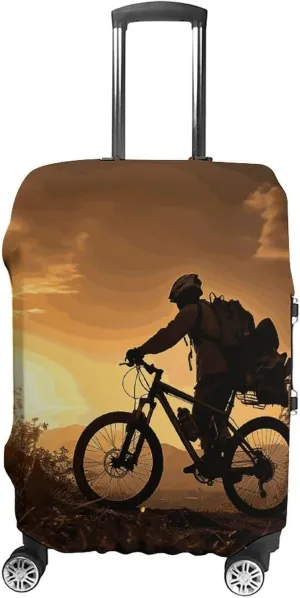 Suitcase Covers for Luggage Mountain Bike in The Evening Fashion Luggage Cover Washable Protector Waterproof Suitcase Cover Anti-scratch Travel Suitcases Covers Case for 19-32 Inch Luggages M