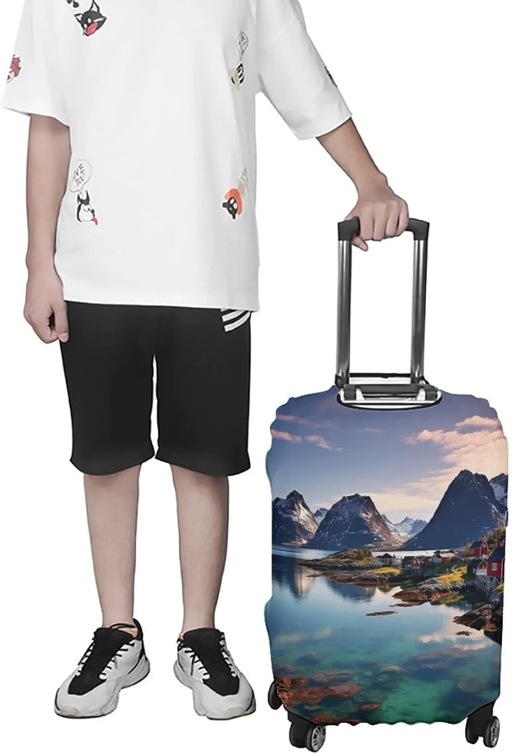 Suitcase Covers for Luggage Norway Islands Fashion Luggage Cover Washable Protector Waterproof Suitcase Cover Anti-scratch Travel Suitcases Covers Case for 19-32 Inch Luggages M