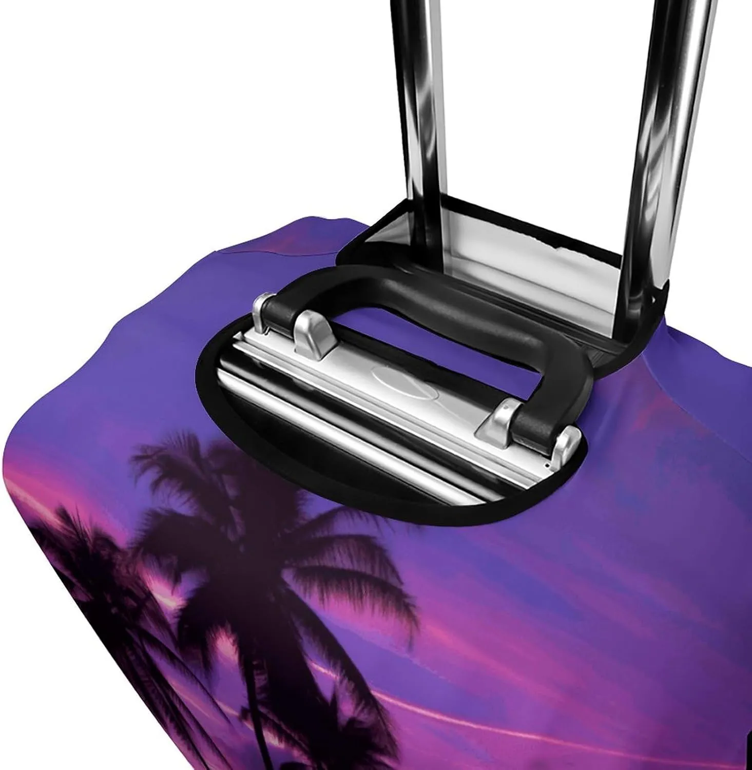 Suitcase Covers for Luggage Palm Tree Purple Sunset Fashion Luggage Cover Washable Protector Waterproof Suitcase Cover Anti-scratch Travel Suitcases Covers Case for 19-32 Inch Luggages S