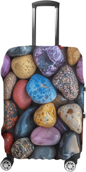 Suitcase Covers for Luggage Pebbles And Rocks Fashion Luggage Cover Washable Protector Waterproof Suitcase Cover Anti-scratch Travel Suitcases Covers Case for 19-32 Inch Luggages XL