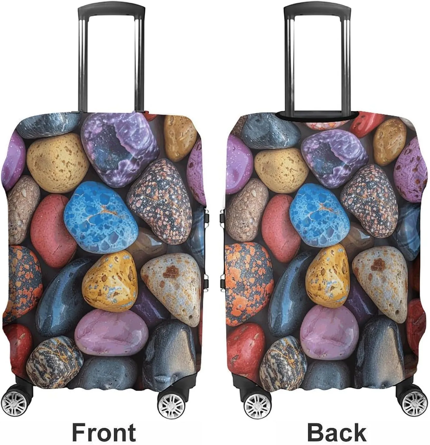 Suitcase Covers for Luggage Pebbles And Rocks Fashion Luggage Cover Washable Protector Waterproof Suitcase Cover Anti-scratch Travel Suitcases Covers Case for 19-32 Inch Luggages XL