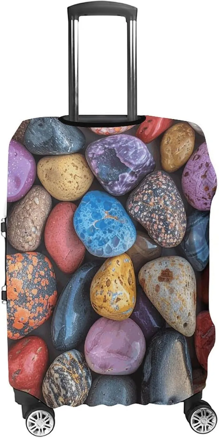 Suitcase Covers for Luggage Pebbles And Rocks Fashion Luggage Cover Washable Protector Waterproof Suitcase Cover Anti-scratch Travel Suitcases Covers Case for 19-32 Inch Luggages XL