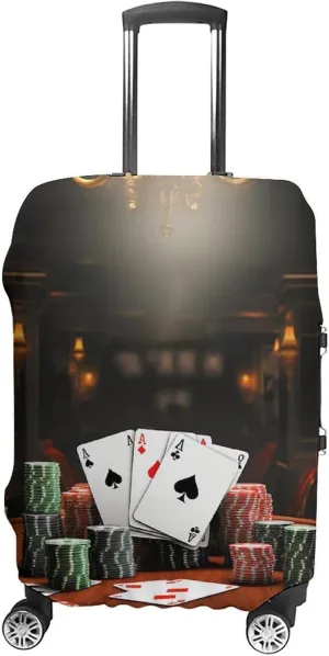 Suitcase Covers for Luggage Poker Tournament Fashion Luggage Cover Washable Protector Waterproof Suitcase Cover Anti-scratch Travel Suitcases Covers Case for 19-32 Inch Luggages L