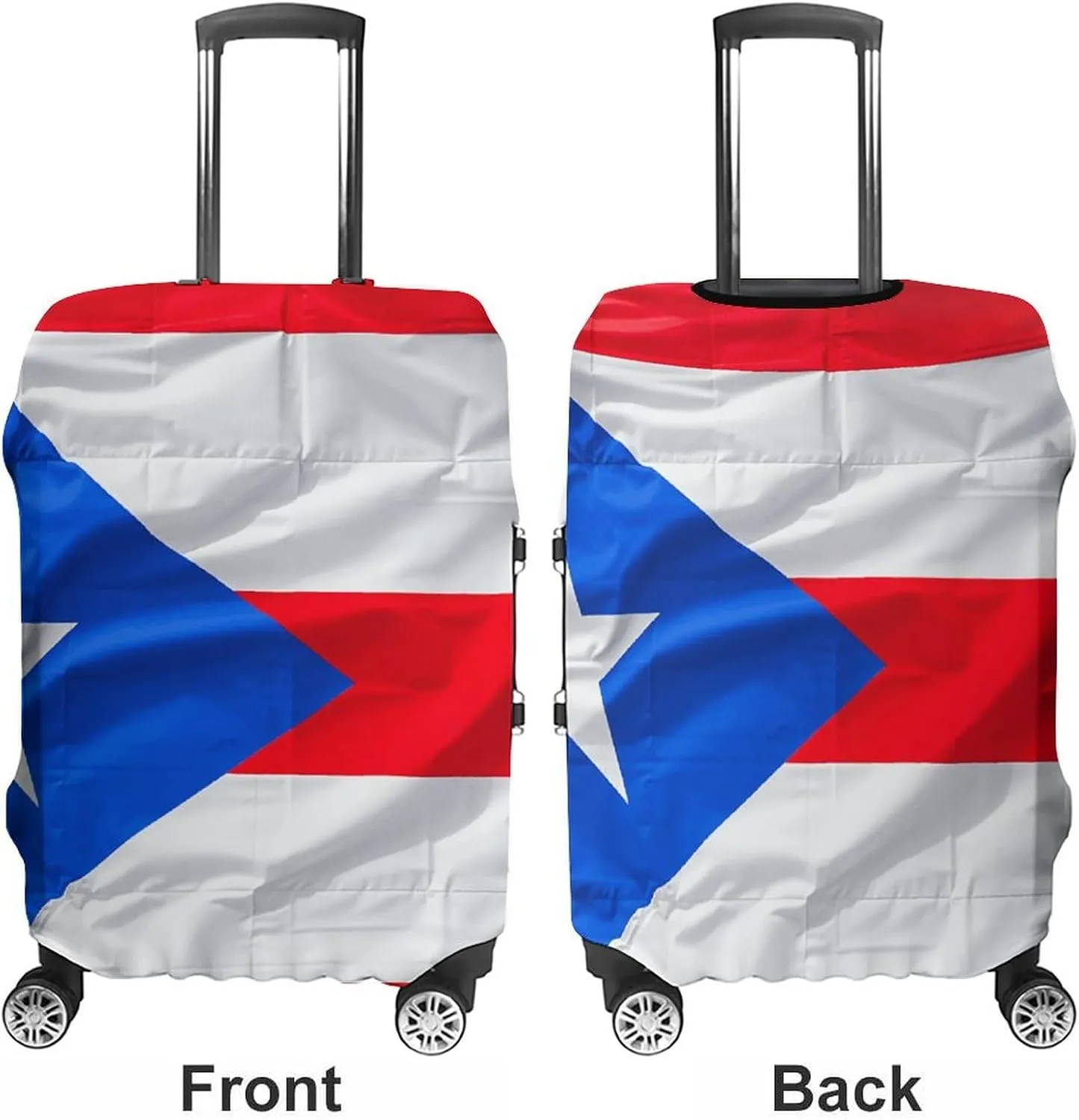 Suitcase Covers for Luggage Puerto Rico Flag Fashion Luggage Cover Washable Protector Waterproof Suitcase Cover Anti-scratch Travel Suitcases Covers Case for 19-32 Inch Luggages XL