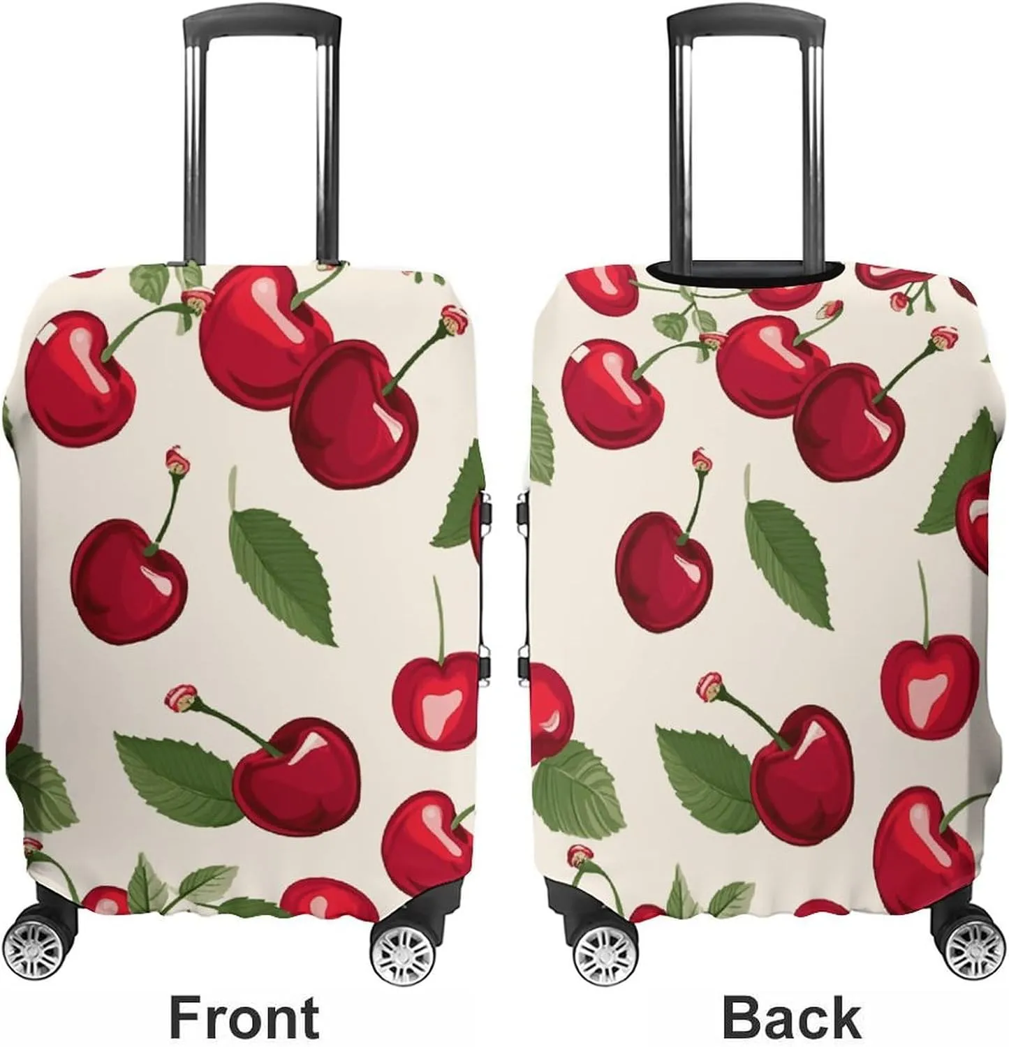 Suitcase Covers for Luggage Red Cherry Pattern Fashion Luggage Cover Washable Protector Waterproof Suitcase Cover Anti-scratch Travel Suitcases Covers Case for 19-32 Inch Luggages XL
