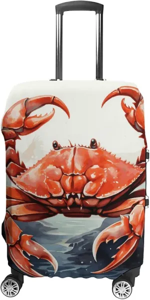 Suitcase Covers for Luggage Red Crab Sea Fashion Luggage Cover Washable Protector Waterproof Suitcase Cover Anti-scratch Travel Suitcases Covers Case for 19-32 Inch Luggages XL