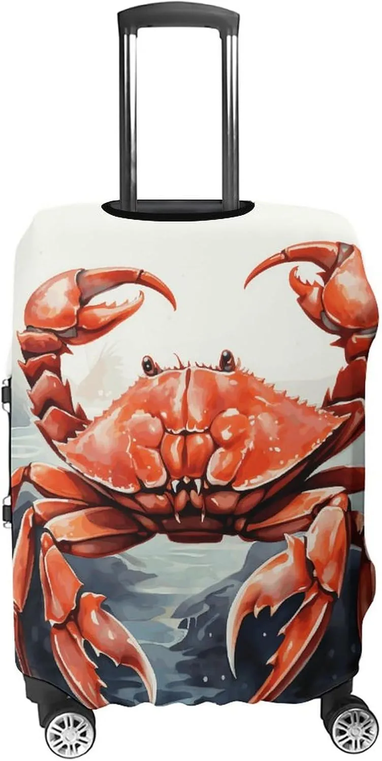 Suitcase Covers for Luggage Red Crab Sea Fashion Luggage Cover Washable Protector Waterproof Suitcase Cover Anti-scratch Travel Suitcases Covers Case for 19-32 Inch Luggages XL