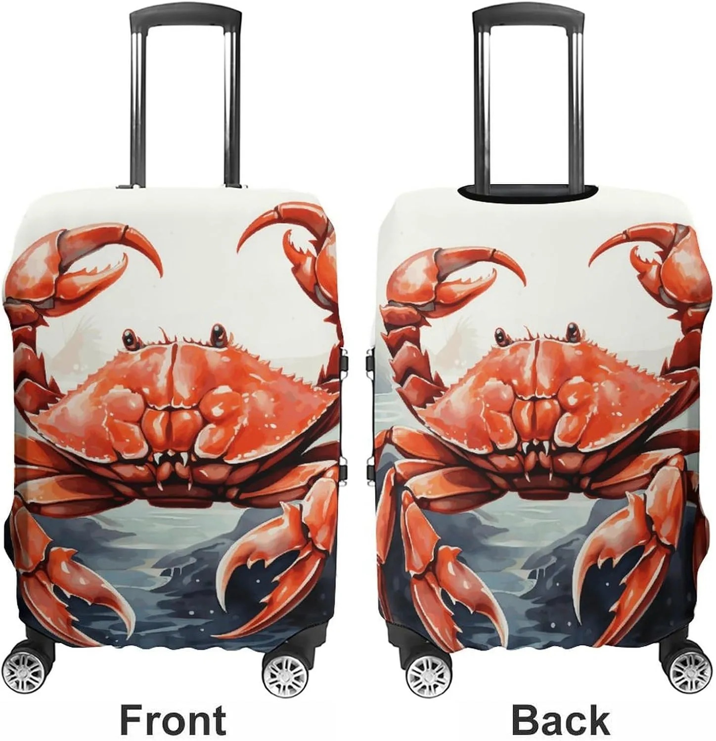 Suitcase Covers for Luggage Red Crab Sea Fashion Luggage Cover Washable Protector Waterproof Suitcase Cover Anti-scratch Travel Suitcases Covers Case for 19-32 Inch Luggages XL