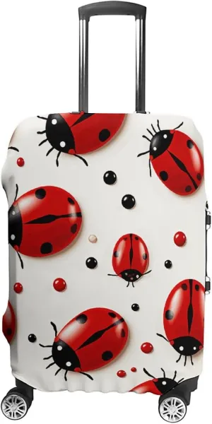 Suitcase Covers for Luggage Red Ladybug Fashion Luggage Cover Washable Protector Waterproof Suitcase Cover Anti-scratch Travel Suitcases Covers Case for 19-32 Inch Luggages M