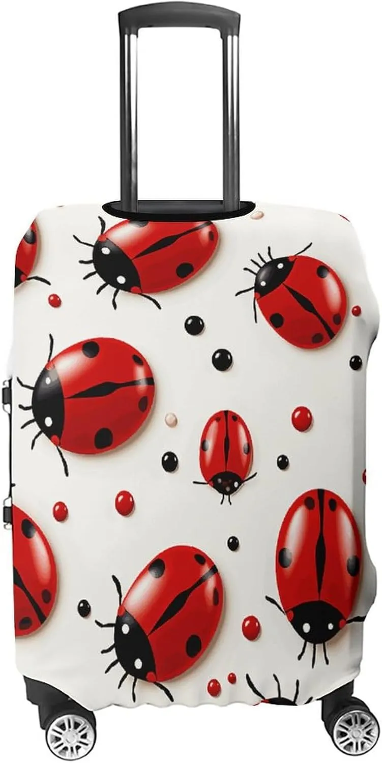 Suitcase Covers for Luggage Red Ladybug Fashion Luggage Cover Washable Protector Waterproof Suitcase Cover Anti-scratch Travel Suitcases Covers Case for 19-32 Inch Luggages M