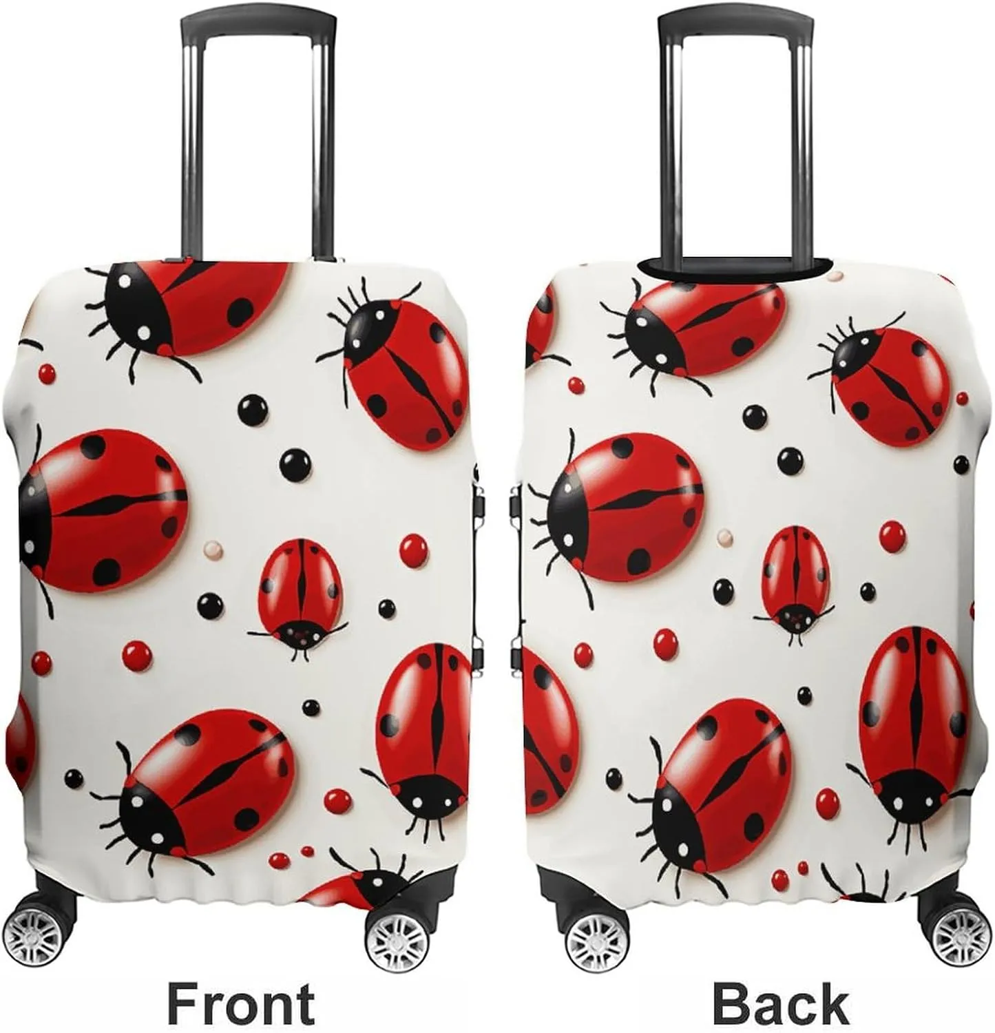 Suitcase Covers for Luggage Red Ladybug Fashion Luggage Cover Washable Protector Waterproof Suitcase Cover Anti-scratch Travel Suitcases Covers Case for 19-32 Inch Luggages M