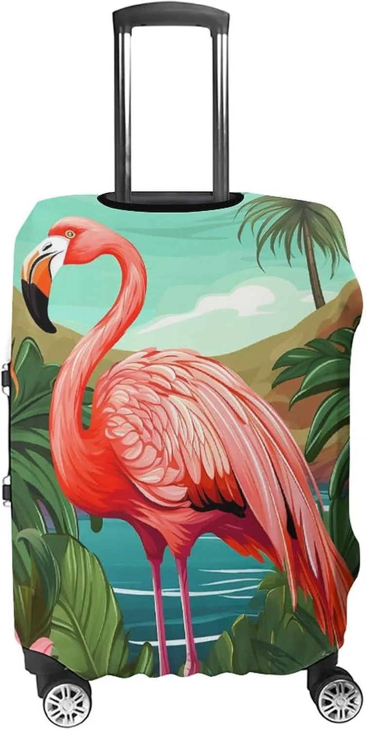 Suitcase Covers for Luggage Tropical Flamingo Fashion Luggage Cover Washable Protector Waterproof Suitcase Cover Anti-scratch Travel Suitcases Covers Case for 19-32 Inch Luggages S