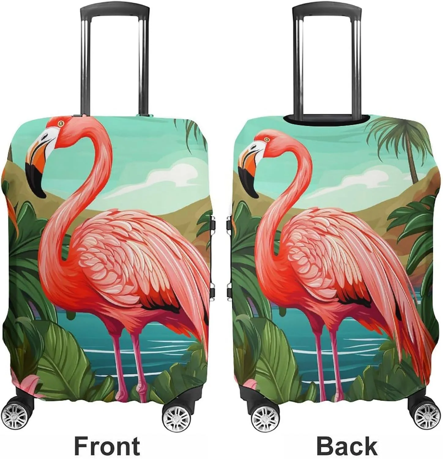 Suitcase Covers for Luggage Tropical Flamingo Fashion Luggage Cover Washable Protector Waterproof Suitcase Cover Anti-scratch Travel Suitcases Covers Case for 19-32 Inch Luggages S