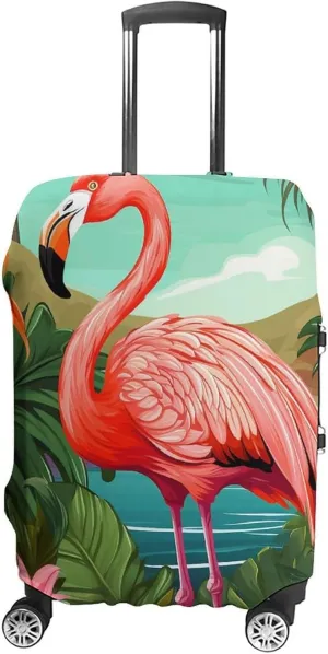 Suitcase Covers for Luggage Tropical Flamingo Fashion Luggage Cover Washable Protector Waterproof Suitcase Cover Anti-scratch Travel Suitcases Covers Case for 19-32 Inch Luggages S