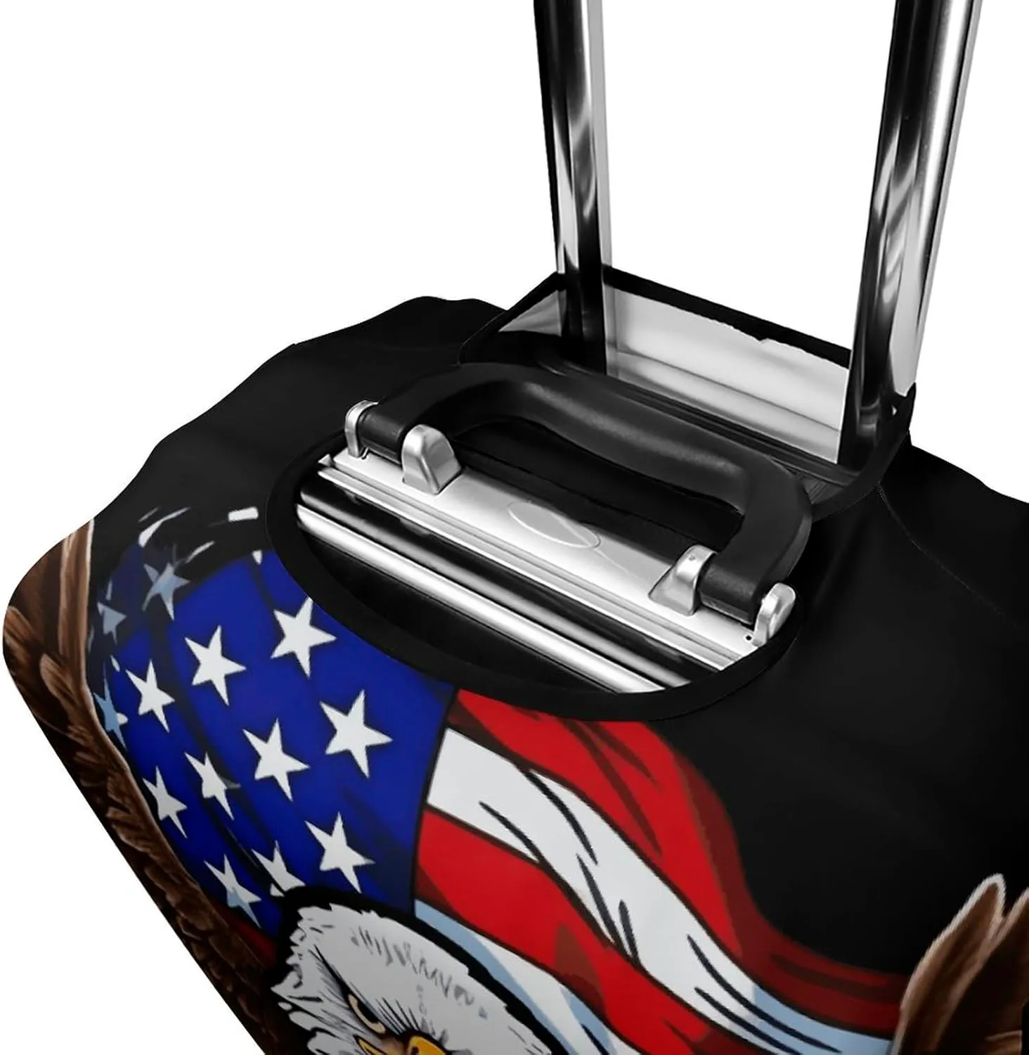 Suitcase Covers for Luggage USA Flag Patriotic Eagle Fashion Luggage Cover Washable Protector Waterproof Suitcase Cover Anti-scratch Travel Suitcases Covers Case for 19-32 Inch Luggages L